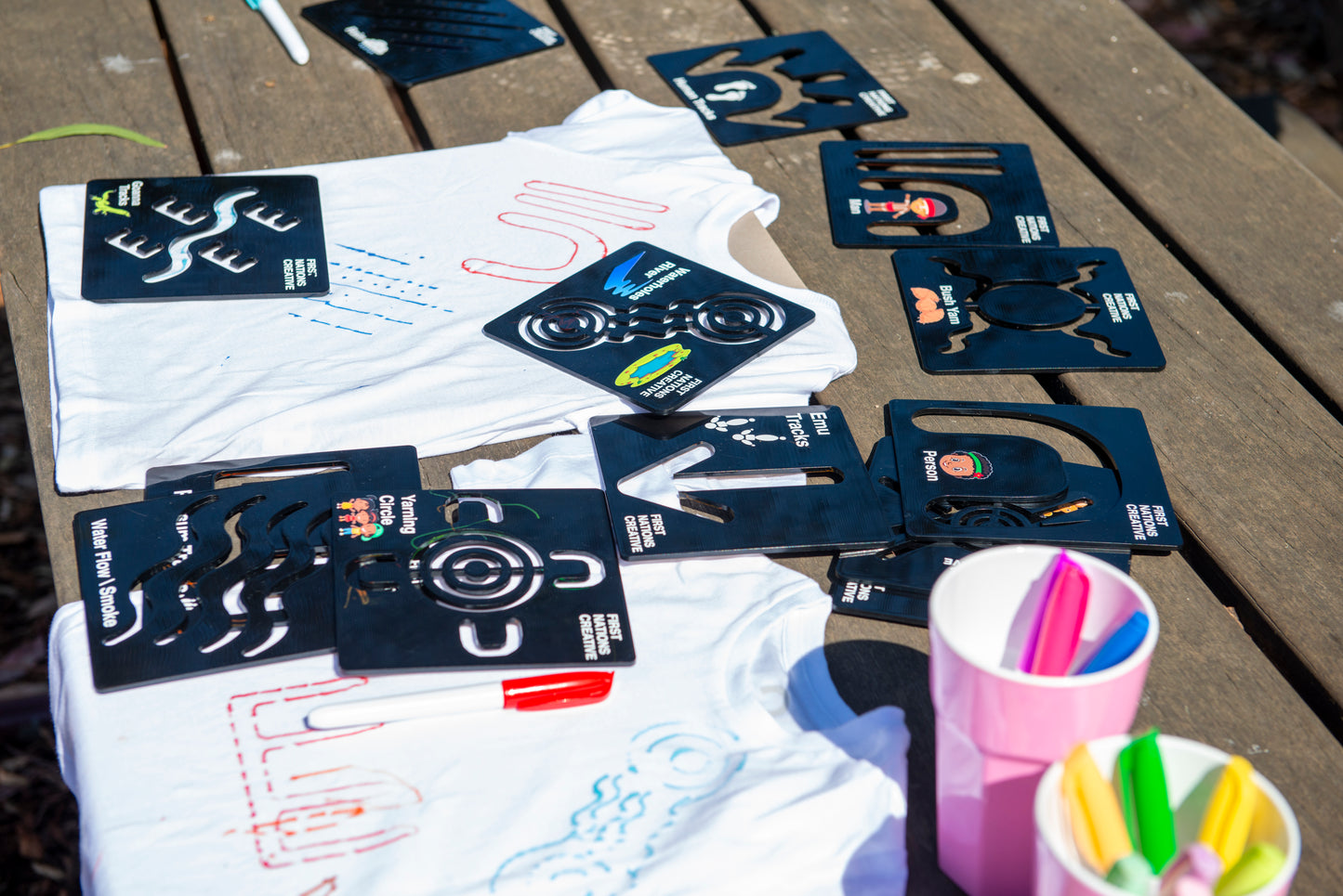 First Nations Creative - Aboriginal Symbol Stencils - Resting Place - B2B MOQ Pack of 2