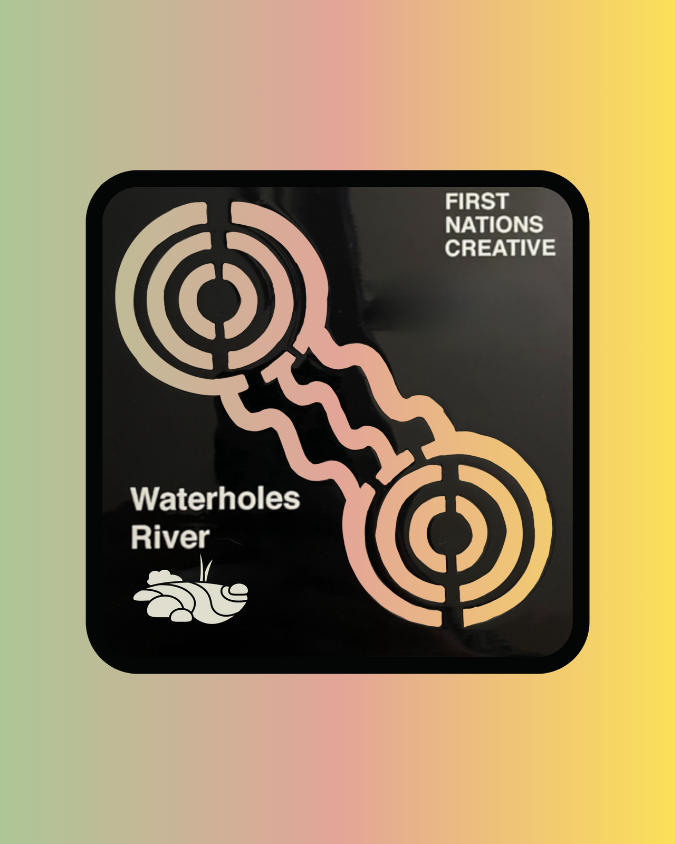 First Nations Creative - Aboriginal Symbol Stencils - Waterholes/River
