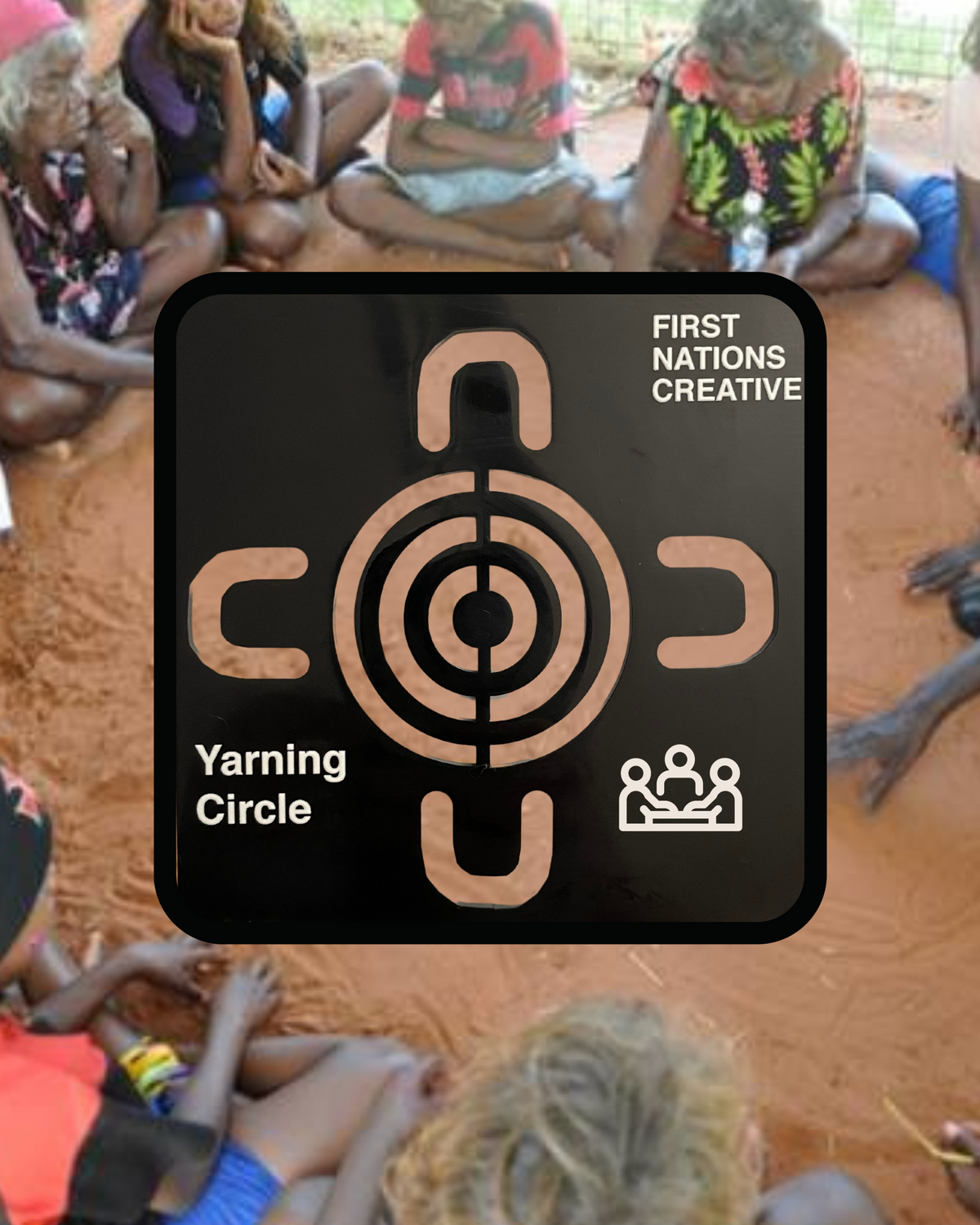 Yarning Sticks First Nations Creative - Aboriginal Symbol Stencils - Yarning Circle