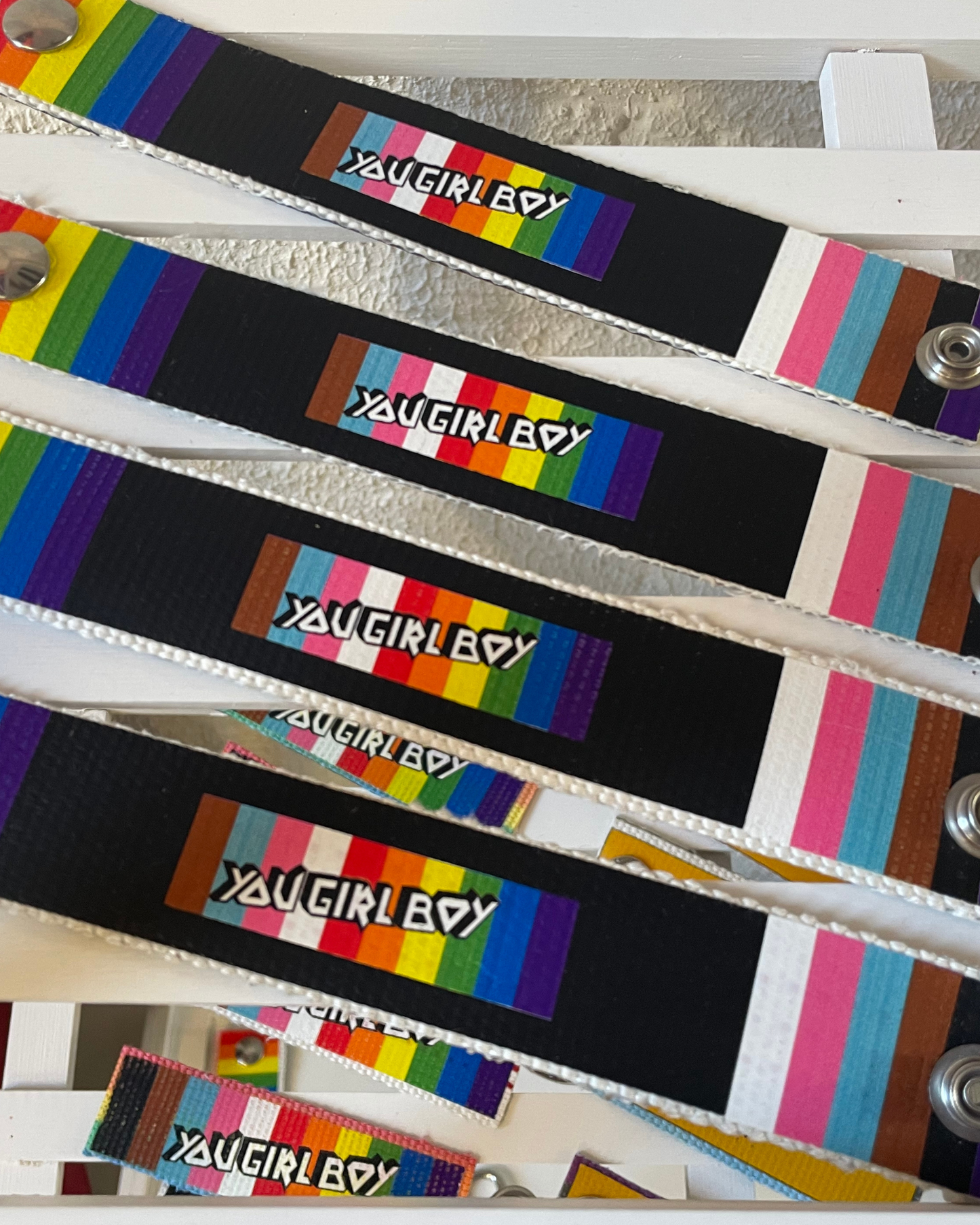 RE:PURPOSED by You Girl Boy - Fire Hose Wrist Band - Pride