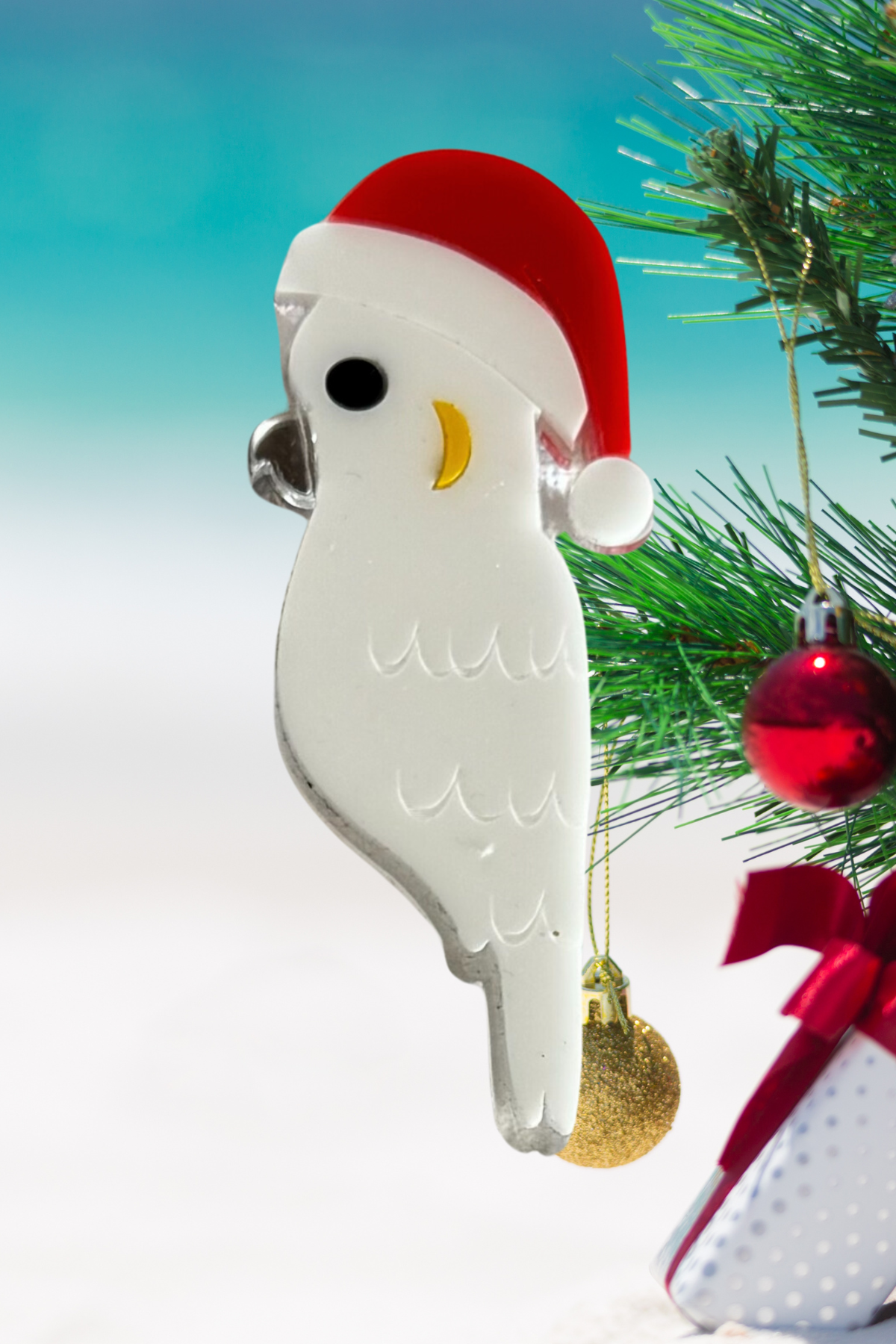 First Nations Creative - LIMITED EDITION Christmas Cockatoo Brooch