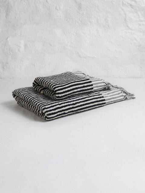 Loom.ist Striped Terry Towel - Black/White