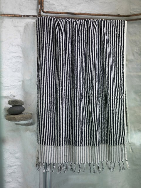 Loom.ist Striped Terry Towel - Black/White