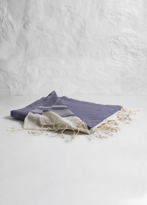 Loom.ist Olympos Turkish Towel - Blue/Grey