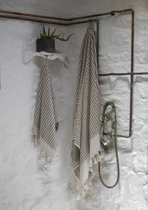 Loom.ist Striped Terry Towel - Taupe