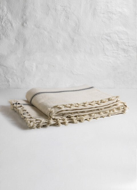 Loom.ist Striped Blanket - Natural-Marine