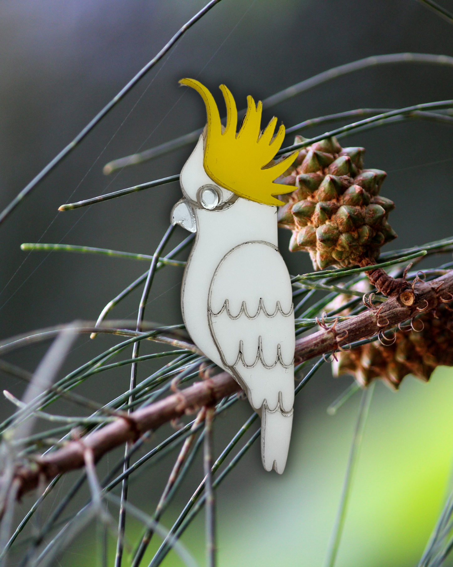 First Nations Creative - Golden Crested Cockatoo Brooch