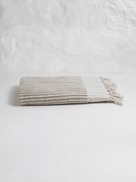 Loom.ist Striped Terry Towel - Taupe