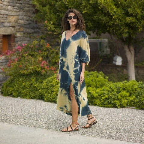 Loom.ist Sile Maxi Caftan - Indigo Tie-Dye