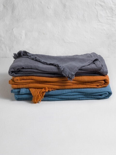 Loom.ist Linen Blanket - Dark Grey