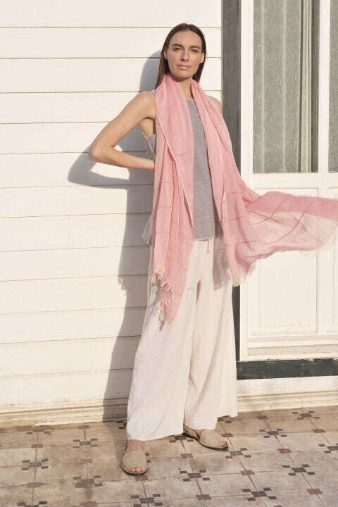 Loom.ist Helen Gauze Scarf - Rose