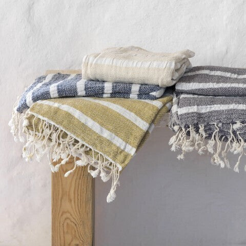 Loom.ist Gauze Cotton Striped Turkish Towel - Natural