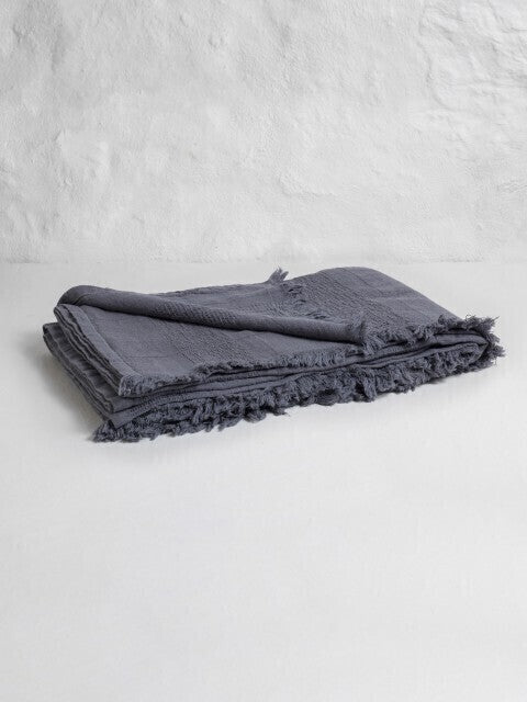 Loom.ist Linen Blanket - Dark Grey