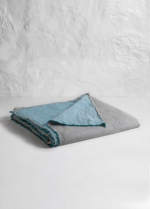 Loom.ist Muslin Blanket - Grey-Turquoise