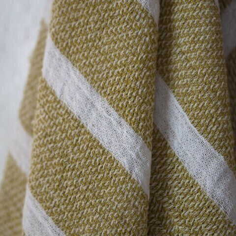 Loom.ist Gauze Cotton Striped Turkish Towel - Mustard