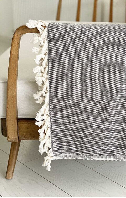 Loom.ist Pebble Throw - Dark Grey