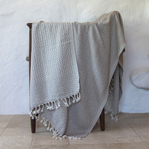 Loom.ist Double Sided Throw - Light Grey