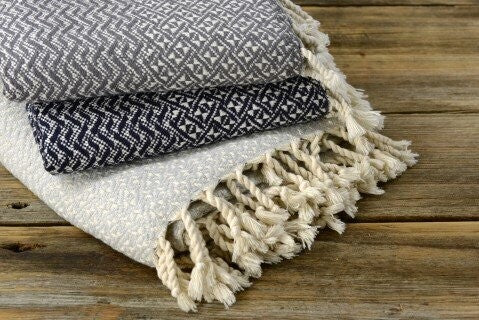 Loom.ist Double Sided Throw - Light Grey