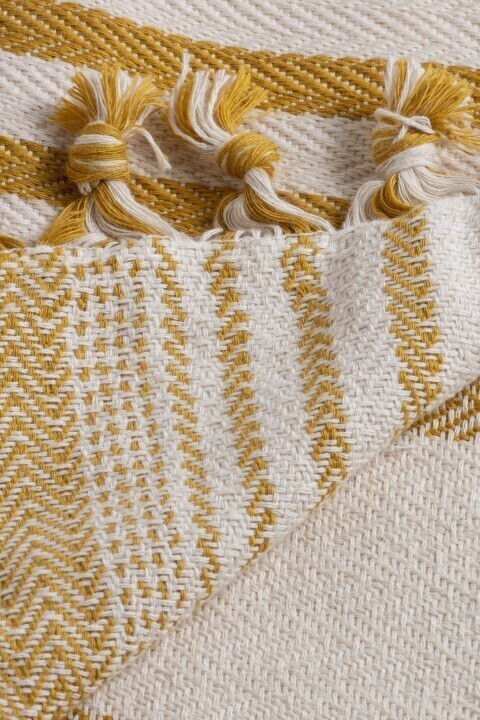 Loom.ist Bold Striped Blanket - Natural/Mustard