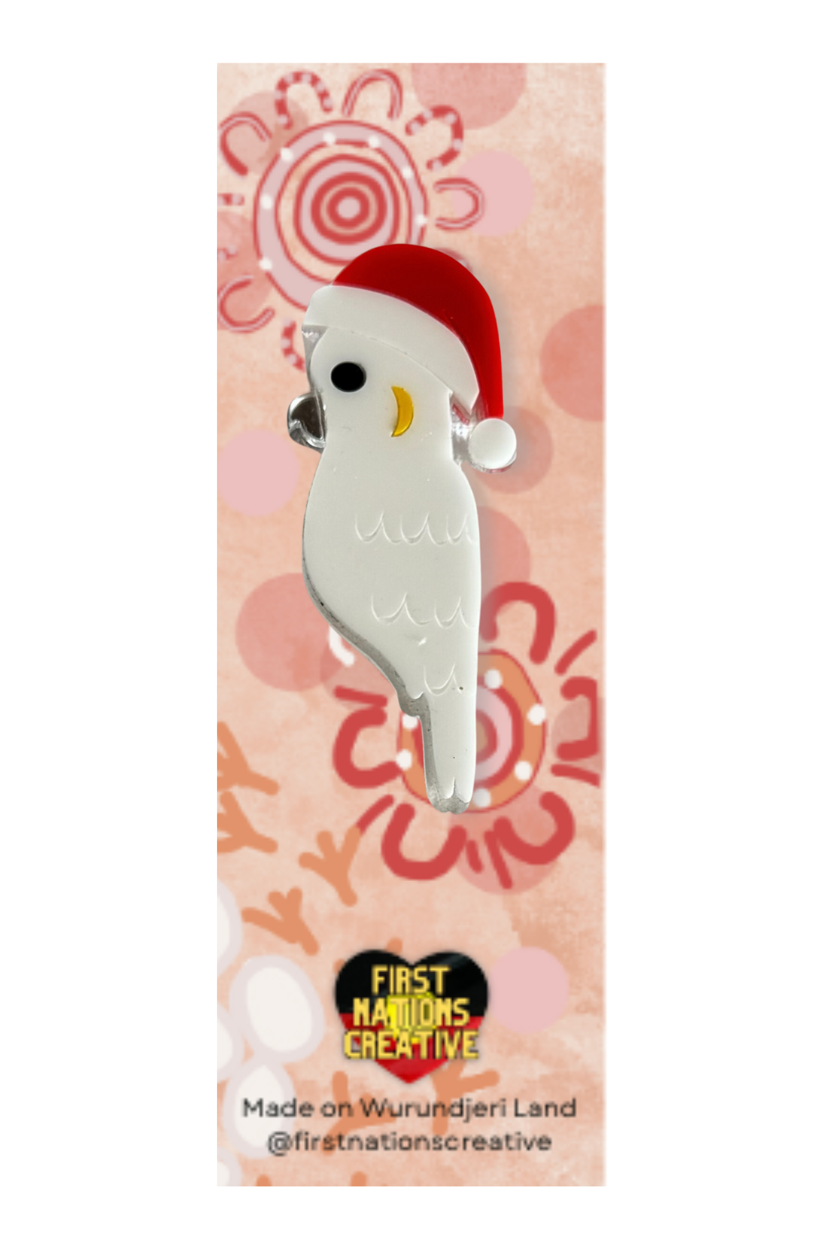First Nations Creative - LIMITED EDITION Christmas Cockatoo Brooch