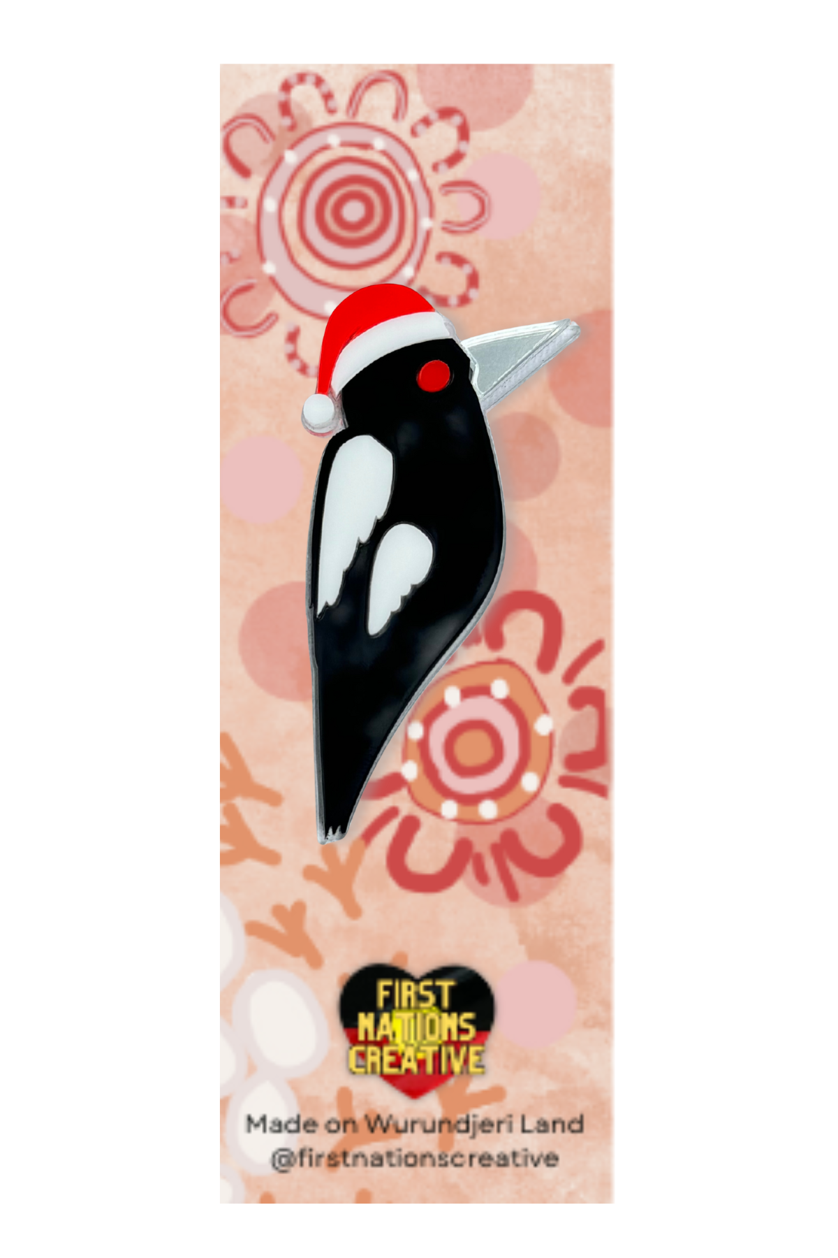 First Nations Creative - LIMITED EDITION Christmas Magpie Brooch
