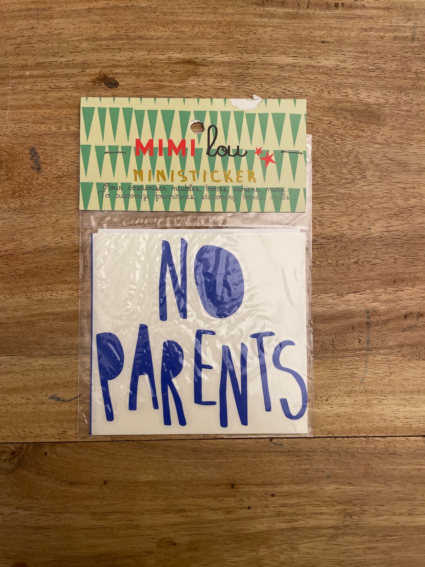 MIMI'lou Mini Sticker - No Parents