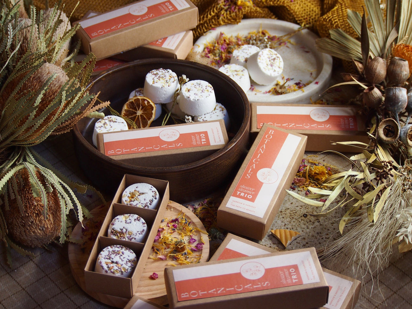 TPTB ~ Botanicals Shower Steamer Trio