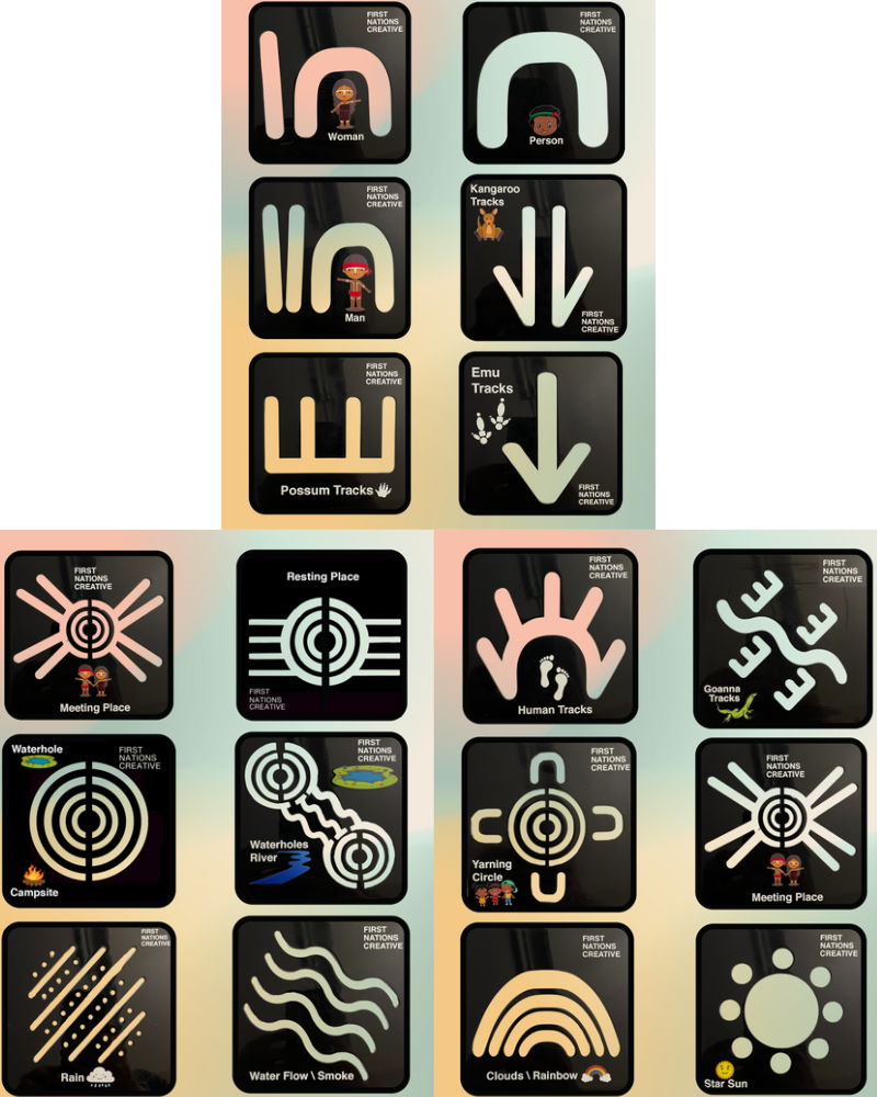 First Nations Creative - Aboriginal Symbol Stencils - Educators Set - Full Set of 18