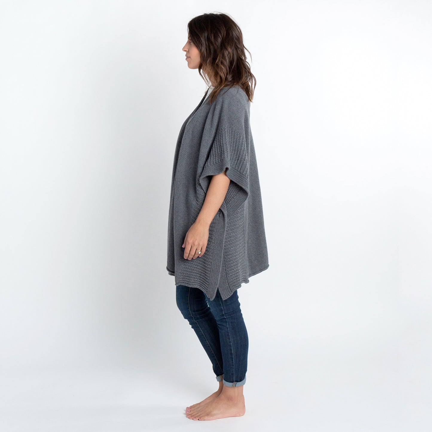 Zestt - Organic Cotton Arden Poncho - Grey