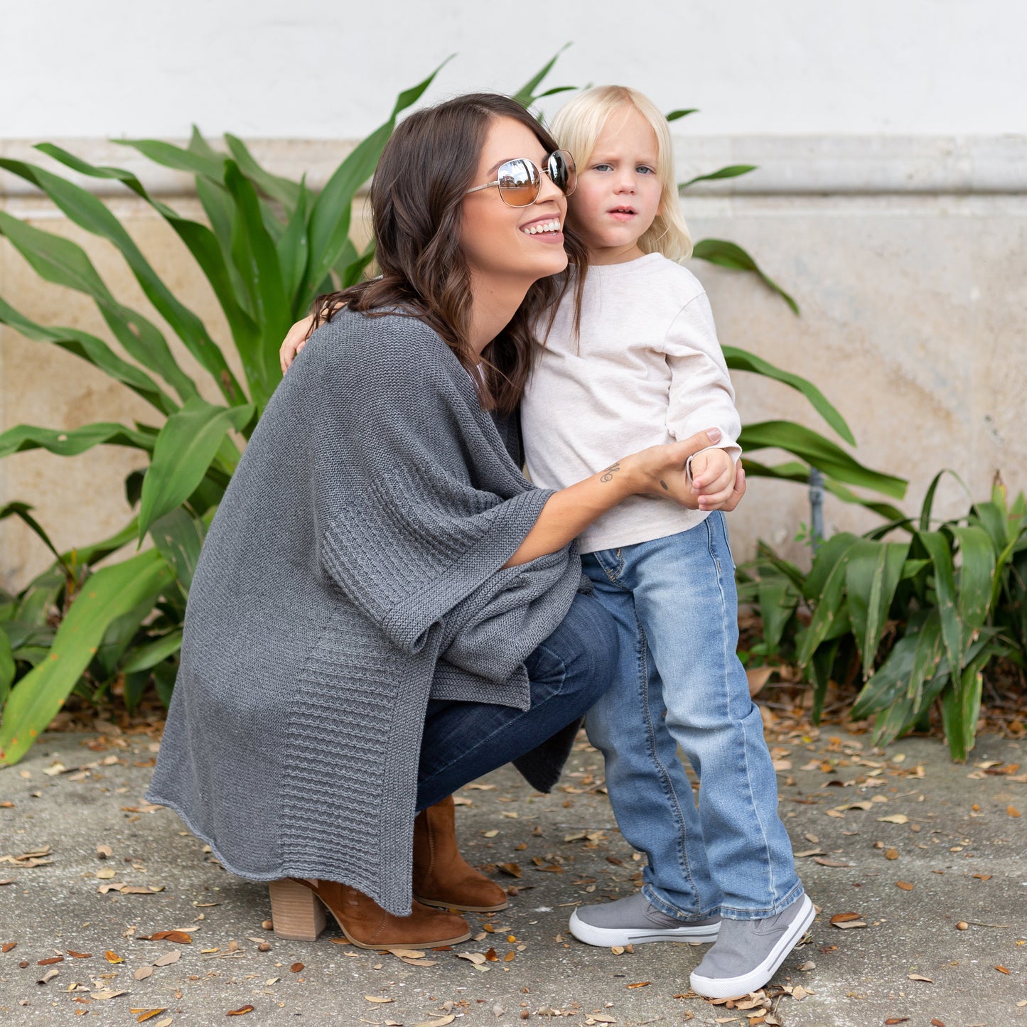 Zestt - Organic Cotton Arden Poncho - Grey