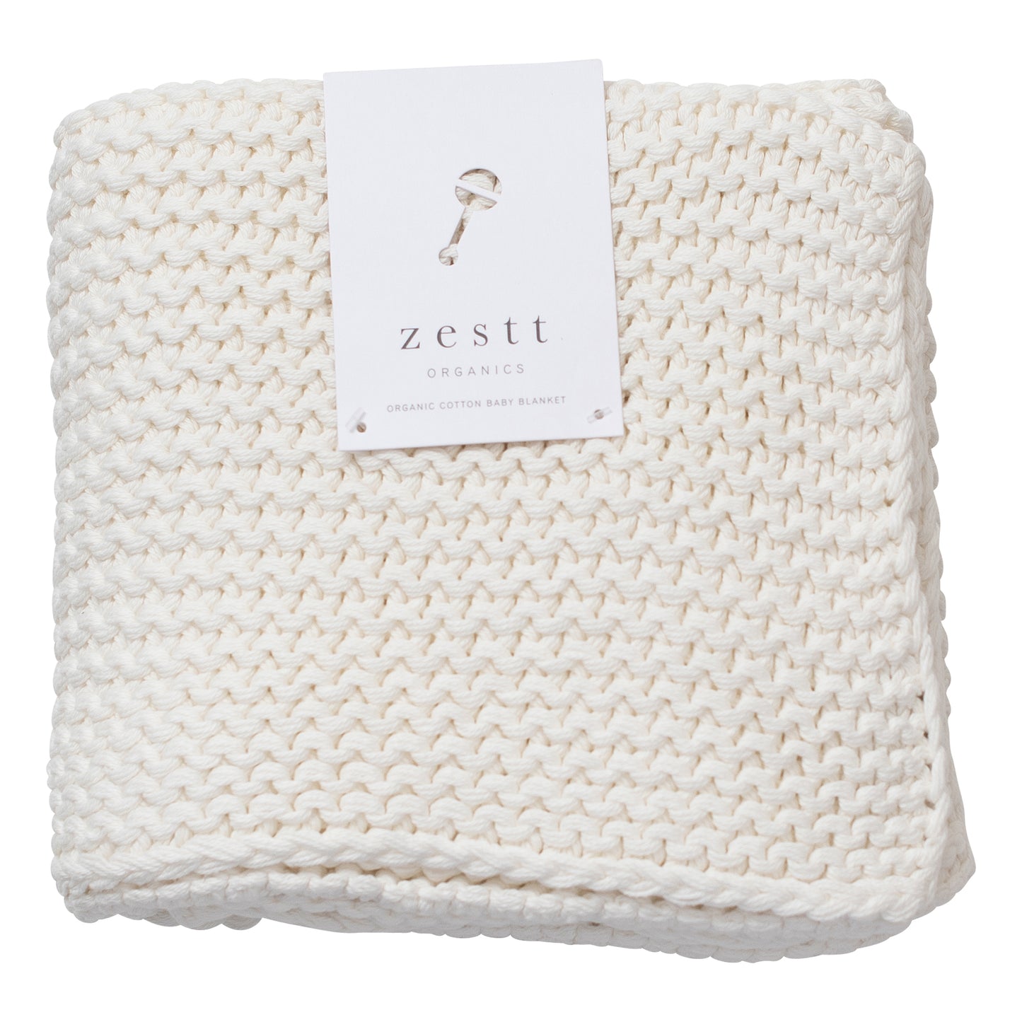 Zestt - Organic Cotton Baby Blanket & Hat Gift Set - White