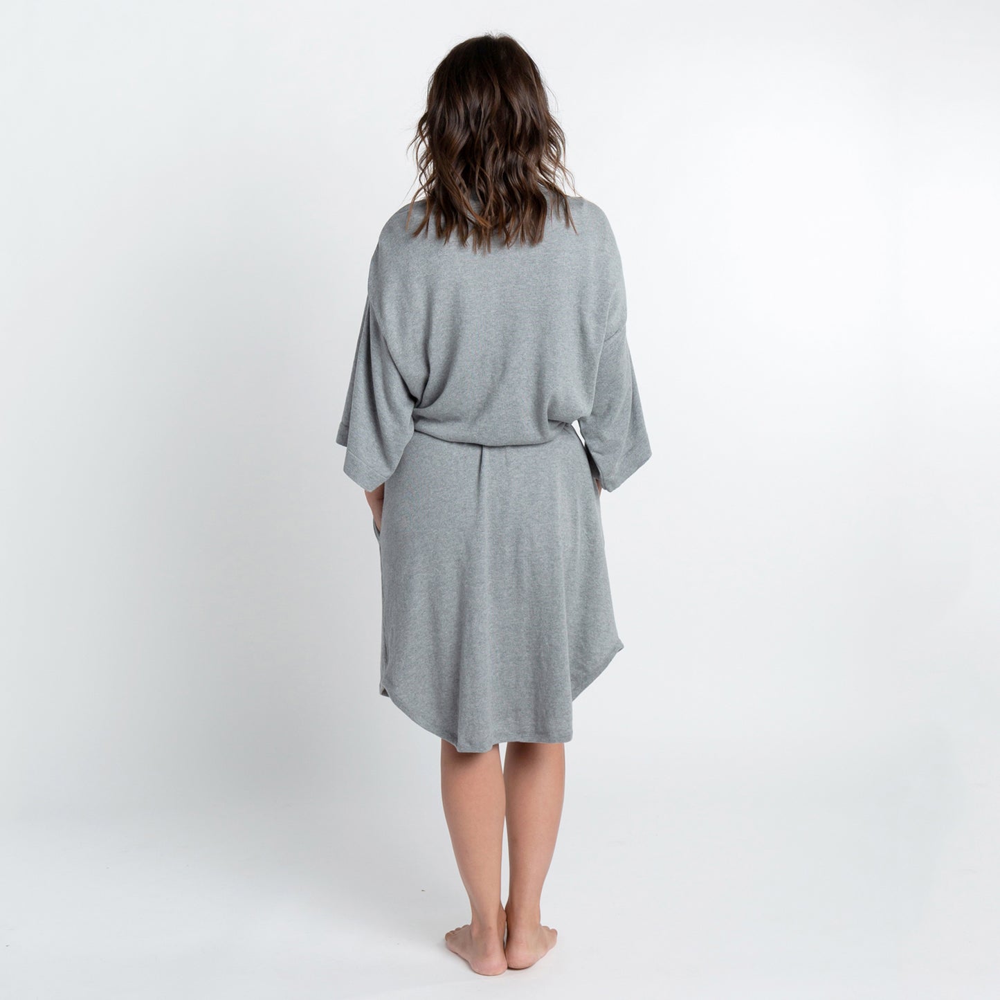 Zestt - Organic Cotton Lounge Robe - Grey