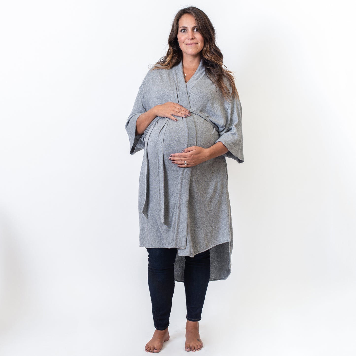 Zestt - Organic Cotton Lounge Robe - Grey