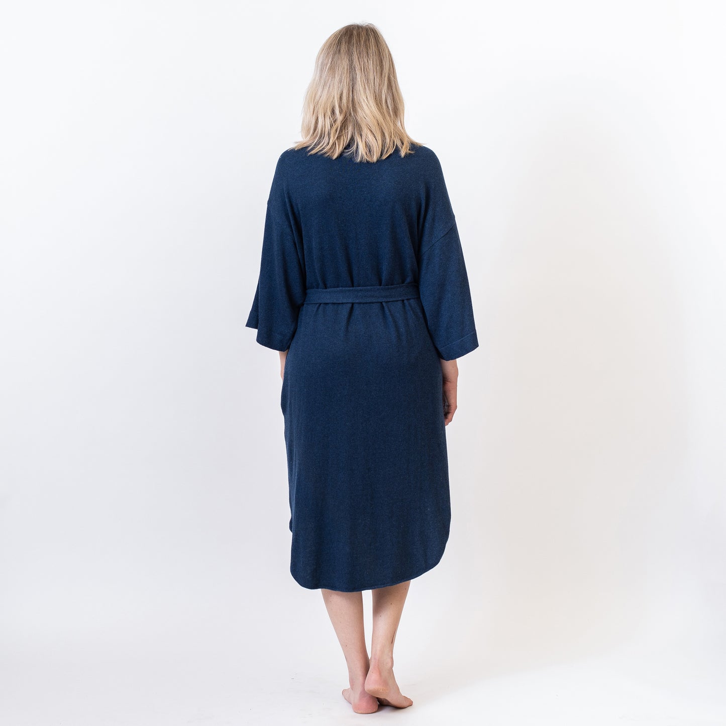 Zestt - Organic Cotton Lounge Robe - Navy