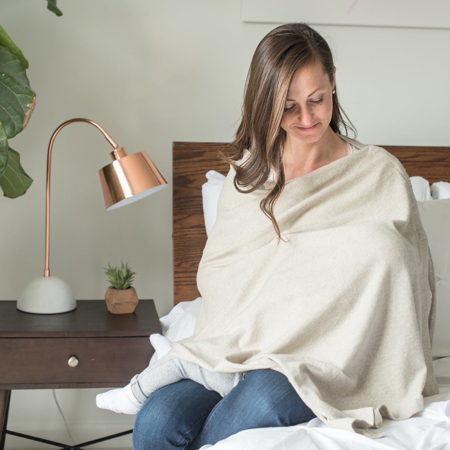 Zestt - Organic Cotton Nursing Poncho - Birch