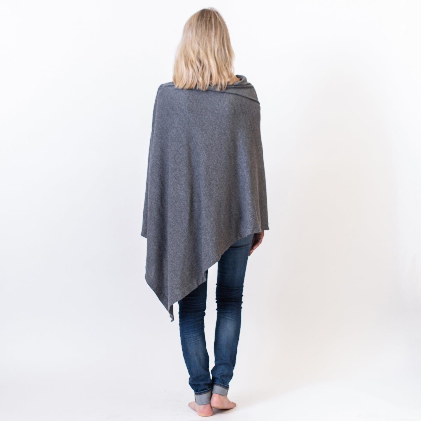 Zestt - Organic Cotton Nursing Poncho - Dark Grey