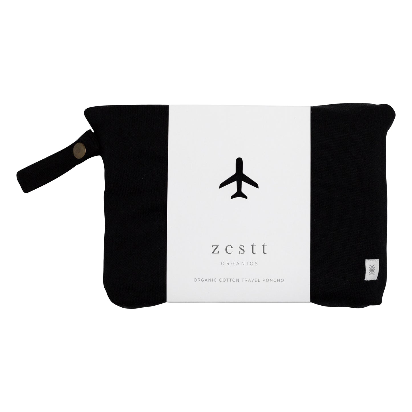 Zestt - Organic Cotton Travel Poncho - Black