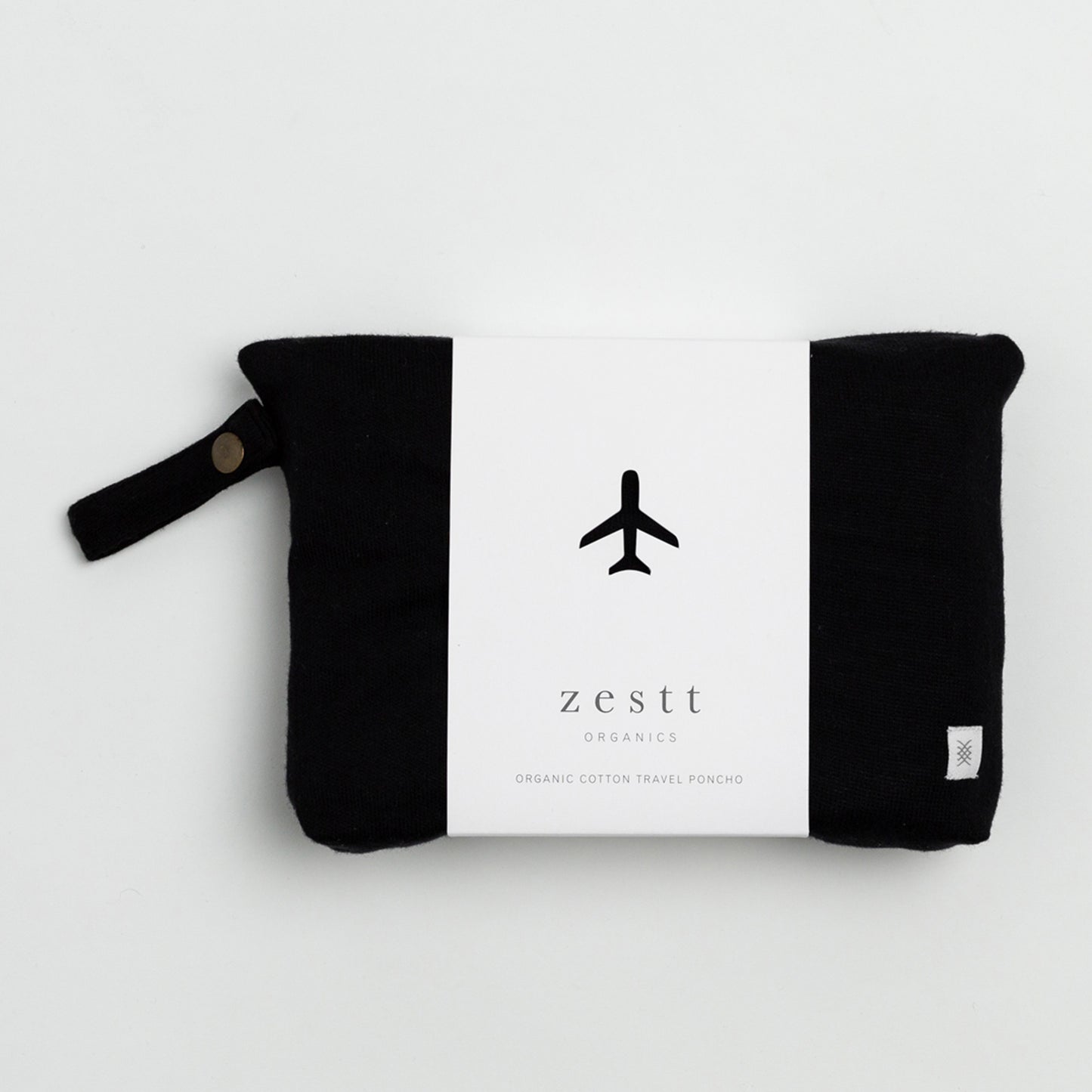 Zestt - Organic Cotton Travel Poncho - Black