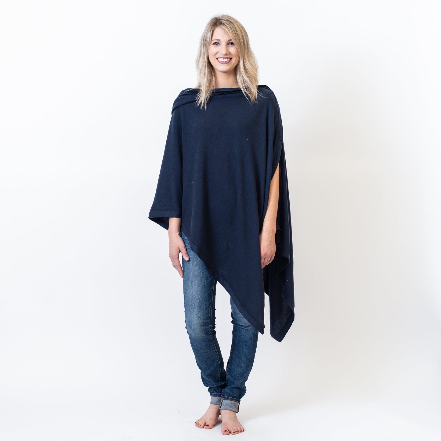 Zestt - Organic Cotton Travel Poncho - Navy