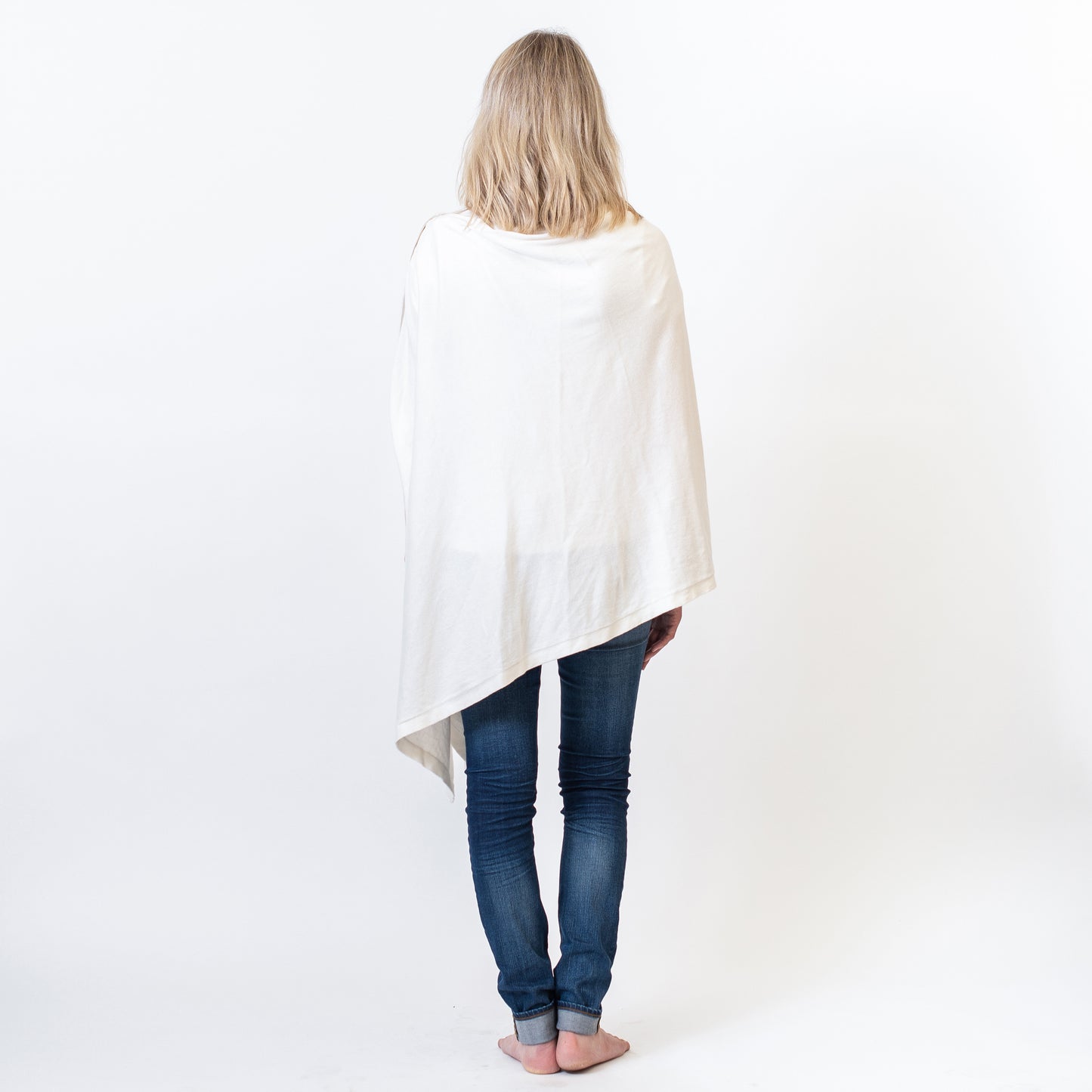 Zestt - Organic Cotton Travel Poncho - Soft White