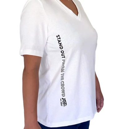 You Girl Boy - 'Stand Out From The Crowd' - Unisex T-Shirt White V-Neck