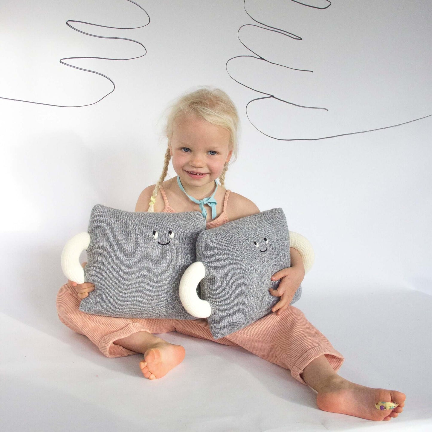 Blabla Kids - Hold Me Tight Cushion - Grey