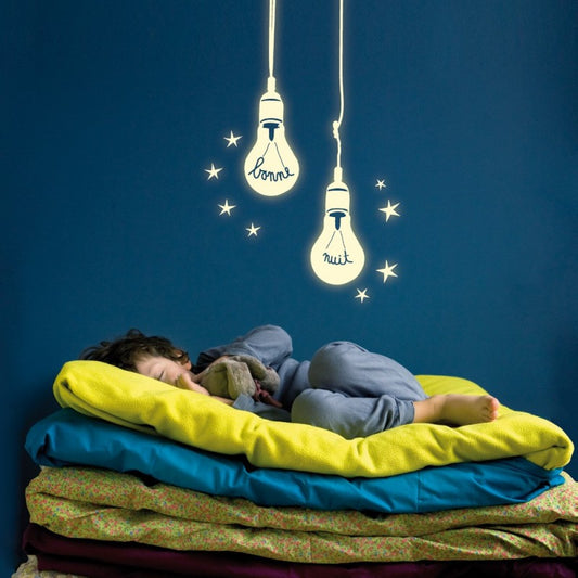 MIMI'lou - Bonne Nuit Bulbs - Glow in the Dark Wall Decal