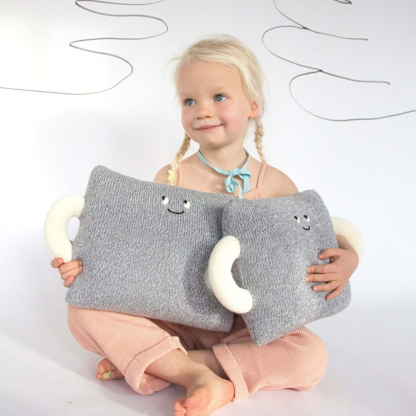 Blabla Kids - Hold Me Tight Cushion - Grey