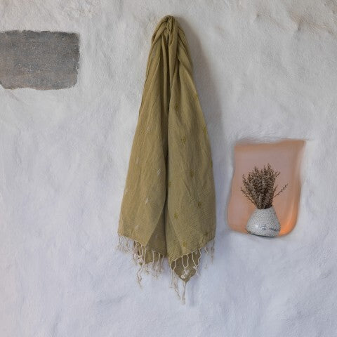 Loom.ist Gauze Cotton Dobby Weave Turkish Towel - Mustard