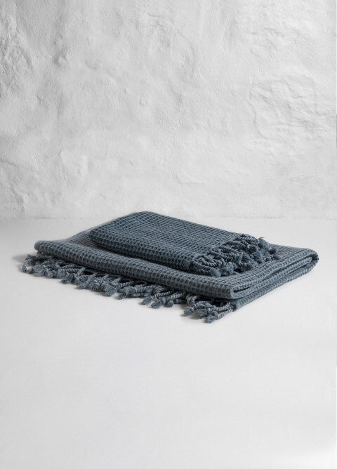 Loom.ist Waffle Towels - Grey Blue