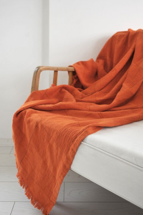 Loom.ist Linen Blanket - Burnt Orange