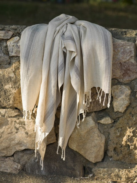 Loom.ist Linen Turkish Towel - Natural/Grey