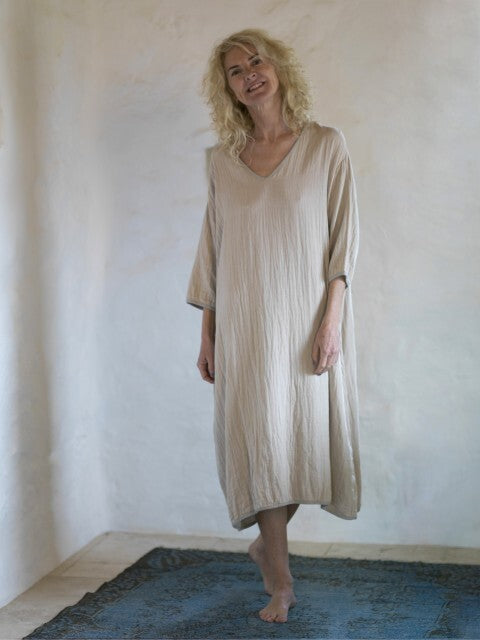 Loom.ist Muslin Long Dress - Taupe-Grey