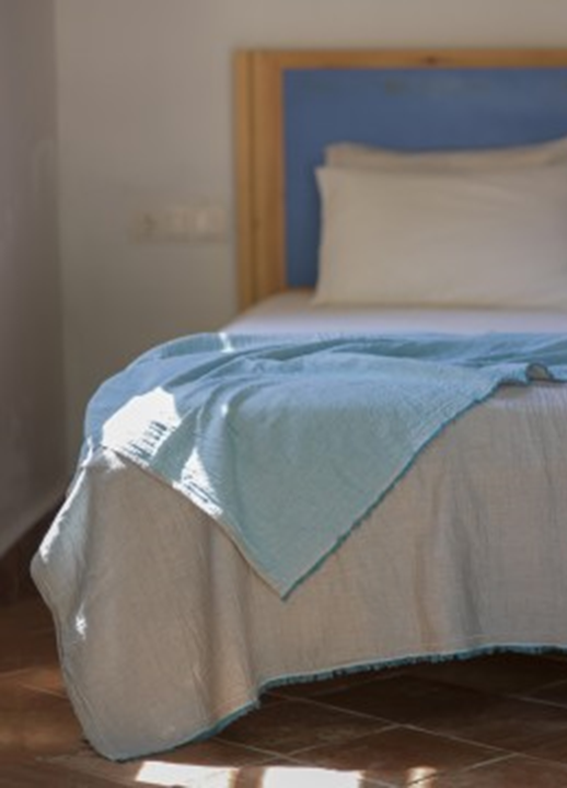 Loom.ist Muslin Blanket - Grey-Turquoise